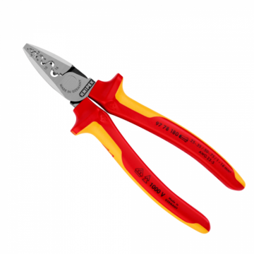 Cleste sertizare ferule, 0.25 - 16 mm ², izolat VDE, Knipex 97 78 180