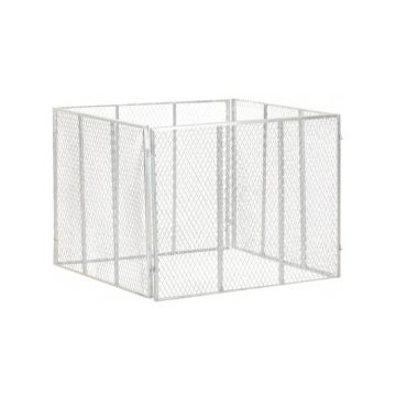 Compostor de gradina, 100x100x77 cm, fier galvanizat
