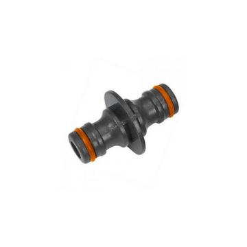 Conector dublu mufa / racord / cupla pentru furtun, 1/2 - 3/4 inch