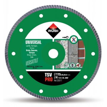 Disc diamantat pt. beton si caramida 115mm, TSV 115 Pro - RUBI-25917