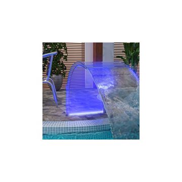 Fantana de piscina cu led-uri rgb, acril, 50 cm