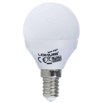Bec LED Lohuis, glob, E14, 4 W, 400 lm, lumina rece 6500 K