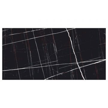 Gresie interior negru Meridyen Black, PEI 3, rectificata, glazurata, finisaj lucios, dreptunghiulara, grosime 10 mm, 120 x 60 cm