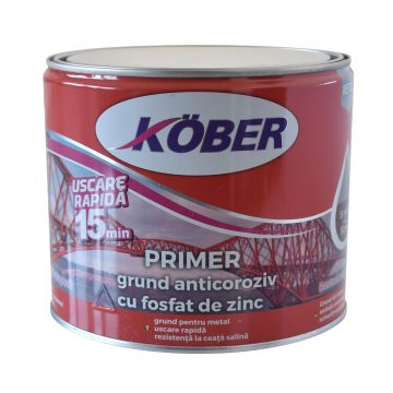 Grund pentru metal, Kober Primer, interior/exterior, gri, 2,5 L