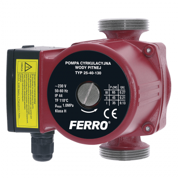 Pompa circulatie Ferro Weberman 0203W, 25/40/130, 3 trepte, IP44, 0,2 - 3,5 mc/h