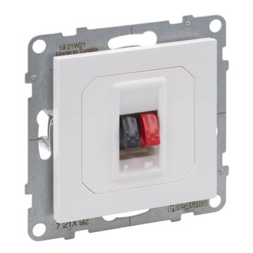 Priza cu borne Legrand, incastrata, conector difuzor, alb