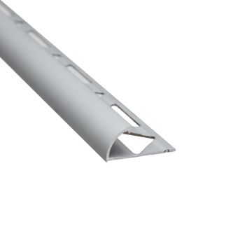 Profil de terminatie rotund SET, S53, aluminiu, argintiu, 10mm, 2,5m