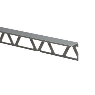 Profil de terminatie Set, aluminiu, argintiu, 12 mm, 2.5 m