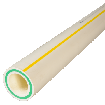 Teava PPR 90 mm Vesbo, insertie fibra sticla, 20 bar, alb, 4m