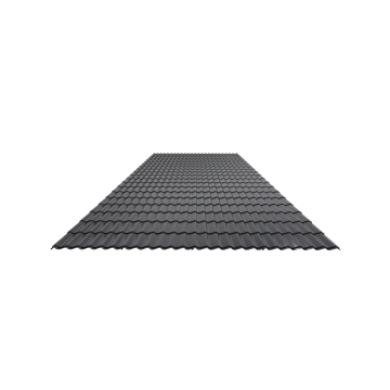 Tigla metalica Ecodach, gri, RAL 7016, finisaj mat structurat, 0.4 mm, 2910 x 1180 mm