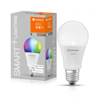 Bec LED Osram Smart WIFI Multicolour, para, E27, 9 W, 806 lm, lumina variabila 2700 - 6500 K