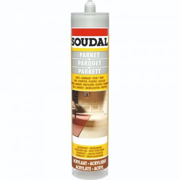 Chit acrilic pentru parchet, Soudal, gri deschis, 280 ml