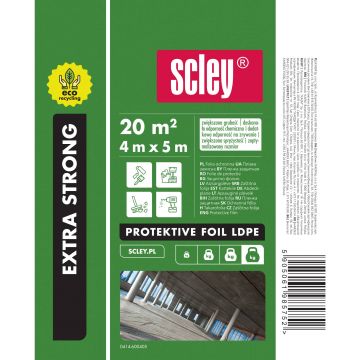 Folie de protectie Scley Eco Extra Strong, LDPE, 4 x 5 m