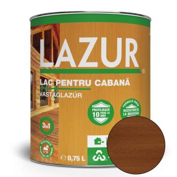 Lac pentru lemn Lazur 5080, palisandru, pe baza de rasina alchidica, interior/exterior, 0.75 l