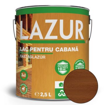 Lac pentru lemn Lazur 5080, palisandru, pe baza de rasina alchidica, interior/exterior, 2.5 l