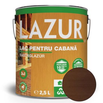 Lac pentru lemn Lazur 5080, wenge, pe baza de rasina alchidica, interior/exterior, 2.5 l