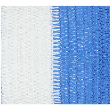 Plasa de umbrire 95 % Evotools Multi, tesatura polietilena, alb-albastru, 2 x 10 m
