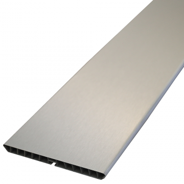 Plinta din PVC cu finisaj aluminiu titan, L 4 m, H 120 mm