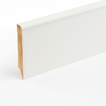 Plinta parchet, MDF, alb, 2430 x 100 x 16 mm