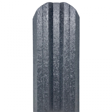 Sipca metalica gard Tisa, gri, RAL 7024, mat, 0.4 mm, 1500 x 115 mm, 25 bucati + 50 bucati surub autoforant