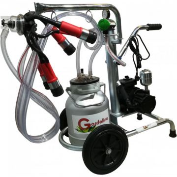 Aparat de muls Vaci Gardelina 120 AL PC, 20L aluminiu, 1 post, 180 l/min, 8 bovine pe ora Aparat de muls Vaci Gardelina 120 AL PC, 20L aluminiu, 1 post, 180 l/min, 8 bovine pe ora