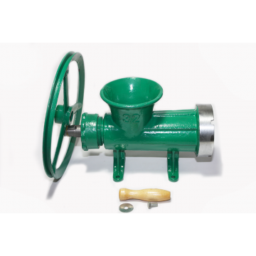 Masina de Tocat Carne Manuala, Nr.32, din Fonta cu Rulment si Fulie, Micul Fermier