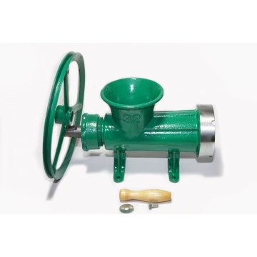 Masina de Tocat Carne Manuala, Nr.32, din Fonta cu Rulment si Fulie, Micul Fermier