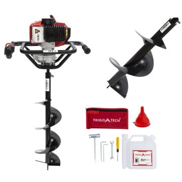 Motoburghiu - Foreza Pamant - Micul Fermier - Putere 2 CP + 2 x burghie 200, 300mm