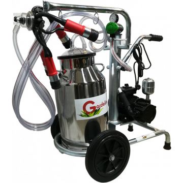 Mulgatoare Vaci Gardelina 140 INOX PC, 40L inox, 1 post, 180 l/min, 8 bovine pe ora