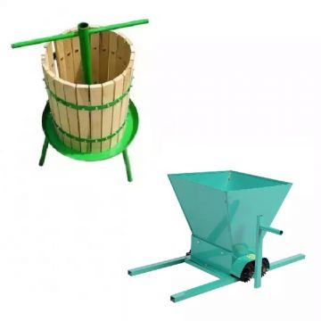 Pachet Teasc struguri Micul Fermier GF-1710, 32 litri si Zdrobitor struguri manual Micul Fermier GF-0898, capacitate cuva 20 L, productie 180 Kg/hi