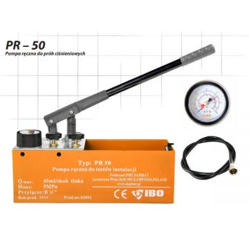 Pompa cu Piston Pentru Testarea Presiunii in Instalatii Ibo Dambat PR-50 Presiune maxima 50 Bar (IB040000)