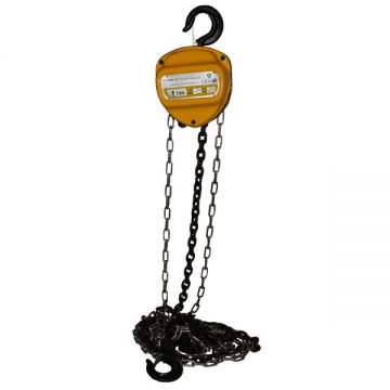 Palan macara manuala 1T/3m, lant 6mm Stager HS-C-1T