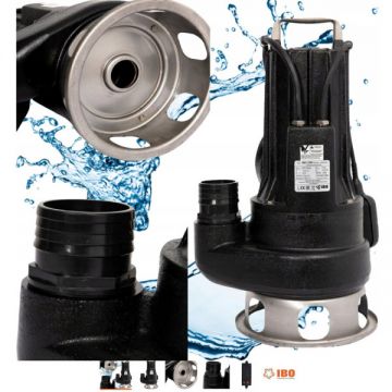 Pompa Industriala pentru Fose, Ferme Animale, Apa Reziduale IBO BIG 1500, 1.5 kW, 660 l/min, H Refulare 14 m Pompa Industriala pentru Fose, Ferme Animale, Apa Reziduale IBO BIG 1500, 1.5 kW, 660 l/min, H Refulare 14 m