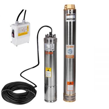 Pompa Submersibila Rezistenta la Nisip, IBO 4SD 4/18, 1500 W, 100 l/min, H Refulare 131 m + 20 m cablu