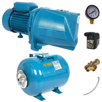 Kit Hidrofor 50L cu pompa IBO Dambat JSW150, 1.5kW, debit 80l/min, H refulare 46m, racord 1 tol