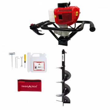 Motoburghiu - Foreza Pamant - BRILLO F4200 - Putere 5.7 CP, 8000 RPM, 52CC + 1 burghiu 100 mm