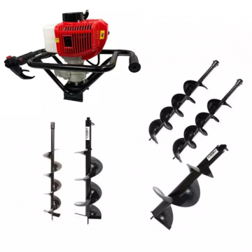 Motoburghiu - Foreza Pamant - BRILLO F4200 - Putere 5.7 CP, 8000 RPM, 52CC + 5 burghie 100, 150, 200, 250, 300 mm