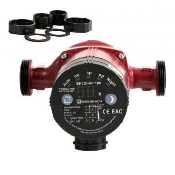 Pompa de recirculare electronica pentru centrala IBO Rohtenbach EHI 25-60/180, 55l/min, 45W