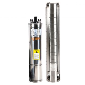 Pompa submersibila inox, IBO Dambat, 4ISP 14-10, 3KW, 383l/min, H-66m, cablu 20m, 380V