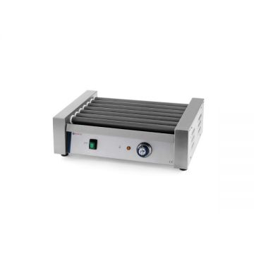 Grill Tip Rola Pentru Carnati, Inox, cu 7 Role de Latime 42 cm, 740 W, Hendi, Strat Anti-Aderent