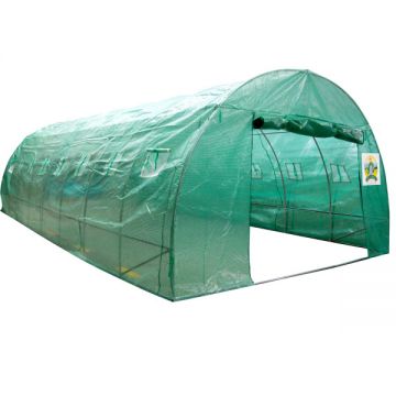 Solar gradina / Sera legume cu schelet metalic 10 x 4 x 2.5 m, 40 mp, Micul Fermier GF-2406