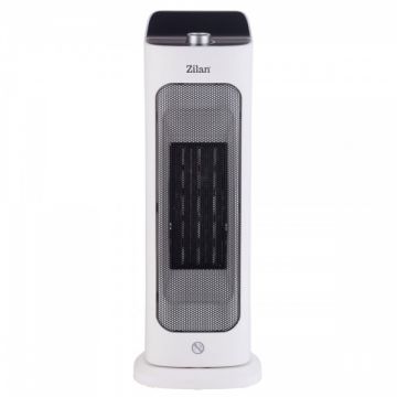 Aeroterma ceramica turn Zilan ZLN2038, 2000W, 2 trepte de viteza, termostat reglabil, Alb