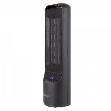 Aeroterma ceramica turn Zilan ZLN2052, 2000W, 2 trepte de viteza, telecomanda, Programare de pana la 8h, Neagra