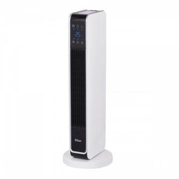 Aeroterma ceramica turn Zilan ZLN2069, 2200W, 2 trepte de viteza, TouchScreen, Timmer, Alb Negru