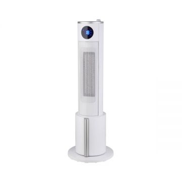 Aeroterma ceramica turn Zilan ZLN5640, 2200W, 3 trepte de viteza, Indicator LED, Termostat, Alba
