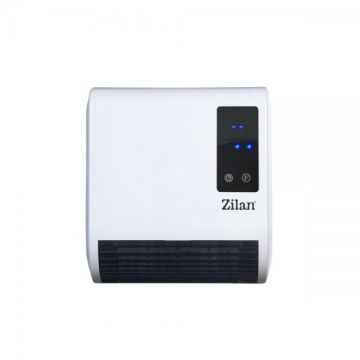 Aeroterma de perete Zilan ZLN2083, 2000W, display LED, senzor de pierdere a caldurii, programare saptamanala, Alba