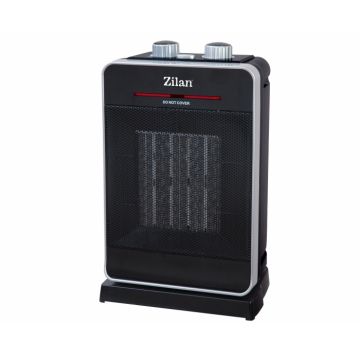 Aeroterma Zilan ZLN3215, 2000W, Termostat reglabil, 2 Trepte putere, Neagra