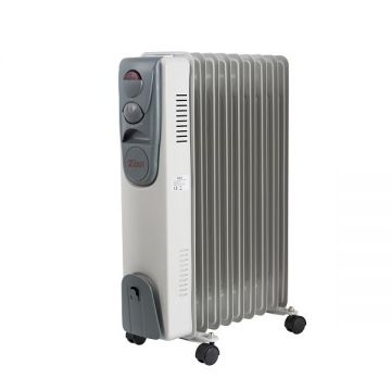 Calorifer electric Zilan ZLN-2111, 9 elementi, 2000W, 3 trepte putere, Termostat siguranta, Termostat reglabil