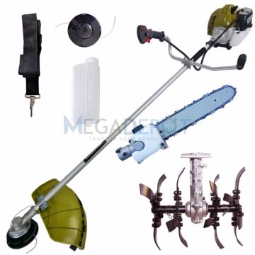 Motocositoare pe benzina Eltos EL5500, 4.7CP, 52CC, 10000RPM, accesoriu tip cultivator, accesoriu tip fierastrau