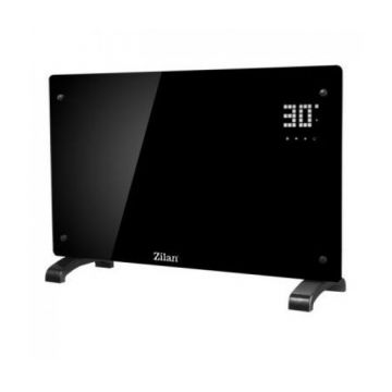Panou incalzitor din sticla Zilan ZLN2823, 2000W, 3 trepte putere, LED Touchscreen, telecomanda, Negru